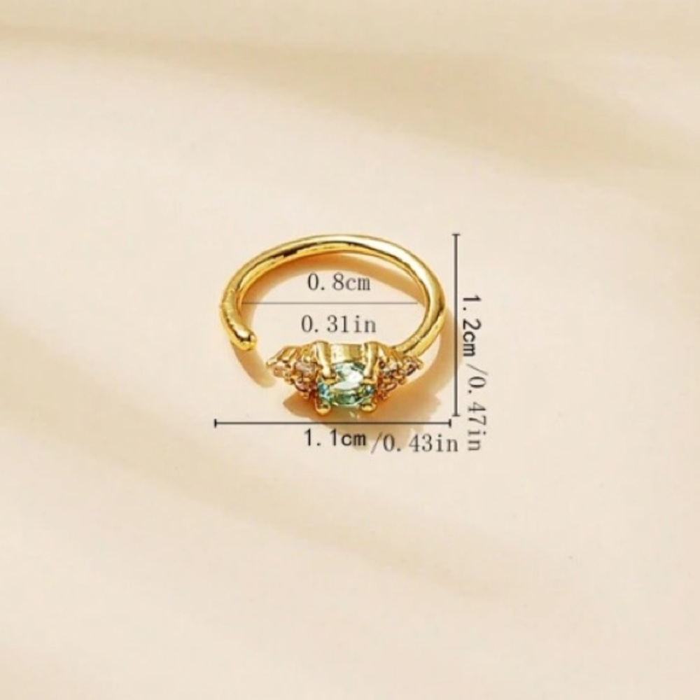 Nose Ring- Gold Nose Clip Cubic Zirconia Copper Nose Clip nwt - Picture 5 of 16